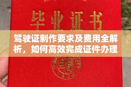 海晏驾驶证制作要求及费用全解析，如何高效完成证件办理？