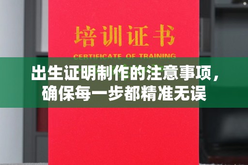 海晏出生证明制作的注意事项，确保每一步都精准无误