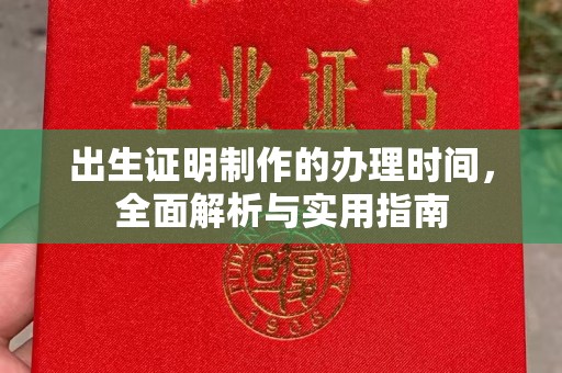 海晏出生证明制作的办理时间，全面解析与实用指南