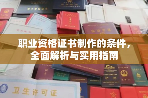 海晏职业资格证书制作的条件，全面解析与实用指南